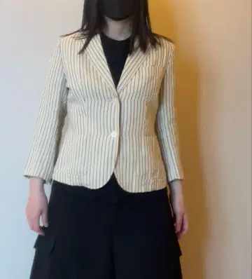 Ralph Lauren 테일러드 자켓 아이보리 스트라이프