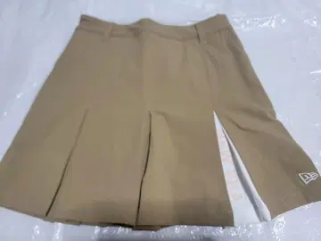 베이지 플리츠 스커트 M 사이즈