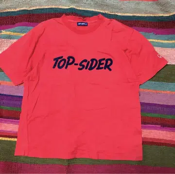 TOP SIDER 탑 사이다 티셔츠 구제 의류 빈티지 M 빨간색