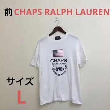 CHAPS RALPH LAUREN 남성용 반팔 티셔츠 화이트 사이즈 L