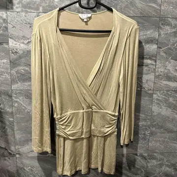 Max Mara 베이지 랩 스타일 튜닉 S 사이즈