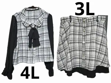 빅 사이즈 3L 4L 스커트 세트 지뢰계 양산형