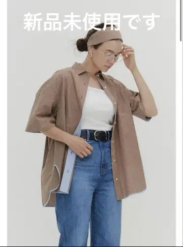 yori의 2025sp 스텐 칼라 오버 체크 셔츠