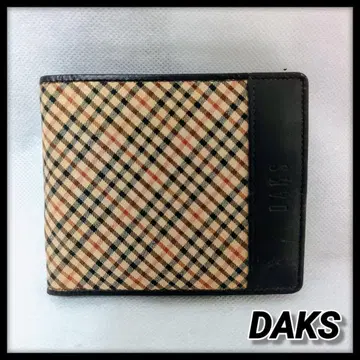 DAKS 닥스 런던 두겹 지갑 브라운 하우스 체크