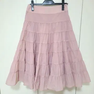M'S GRACY 핑크 티어드 스커트 38 미사용 새상품