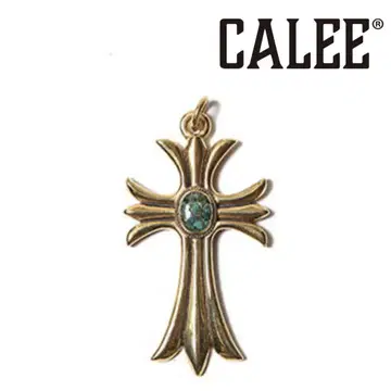 CALEE TURQUOISE CROSS TOP 크로스 목걸이 탑