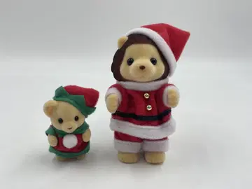 실바니안 패밀리 라이온 곰 2개 세트 산타 코스튬 크리스마스