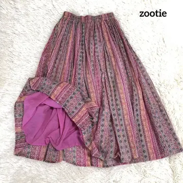 zootie 리버티 플라워 롱 스커트 꽃무늬 맥시 길이 인도 면