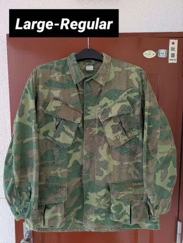 60년대 빈티지 리프 카모 패티그 자켓 USMC 밀리터리