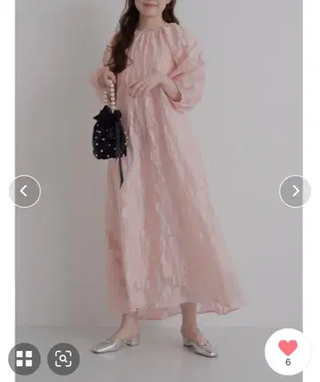 jumelle 시어 자카드 원피스 핑크