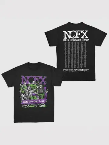 NOFX Reunion Tour T-Shirt XL 스티커 포함
