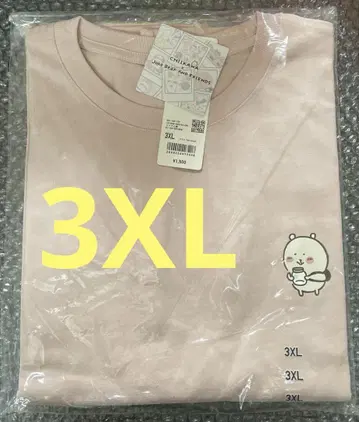 미사용 새상품 치이카와 (먼작귀) 유니클로 티셔츠 3XL 핑크