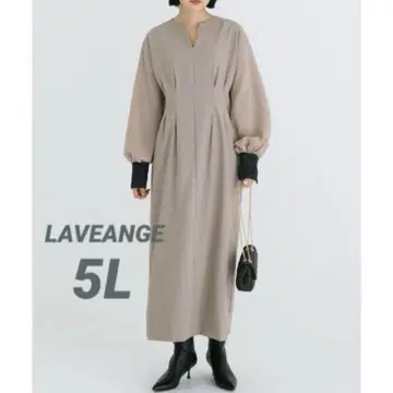 LAVEANGE 자카드 커프스 드레스 5L