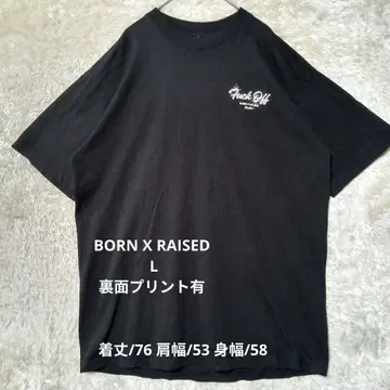 BORN X RAISED 티셔츠 블랙 본 앤 레이즈드 L T66