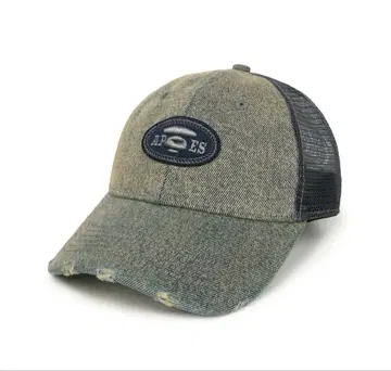 AAPE MAIN MESH CAP AAPE 워시 데님 캡.