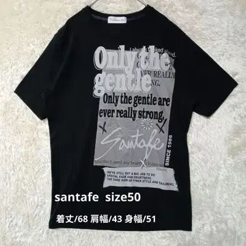 santafe 블랙 그래픽 티셔츠 size50 T64