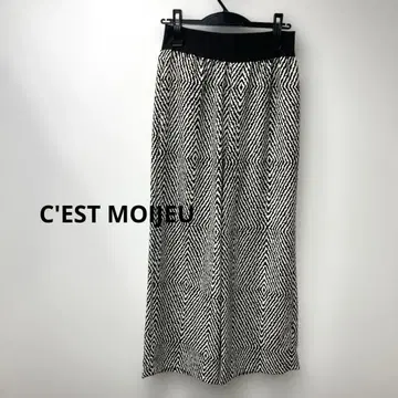 C'EST MOIJEU 패턴 와이드 팬츠