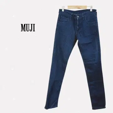 MUJI 무인양품 [M] 스키니 팬츠 데님 청바지 스트레치 블루