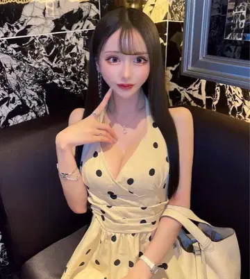 리본 넥 도트 무늬 원피스 elmyu