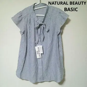 NATURAL BEAUTY BASIC 보타이 블라우스 프렌치 슬리브
