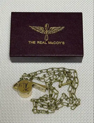 THE REAL McCOY'S 휘슬 목걸이 배터리 사인 포함
