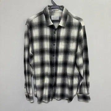 체크 셔츠 화이트 블랙