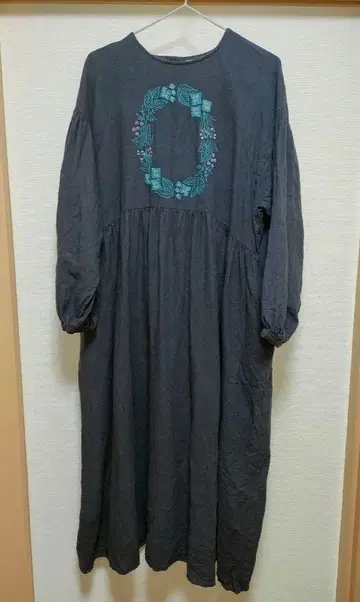 사만사 모스모스 여성용 원피스 봄 긴팔 자수