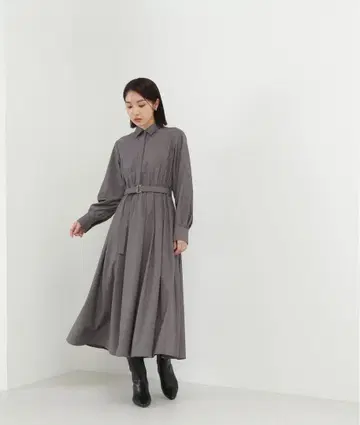 naturalbeautybasic 셔츠 원피스 카키
