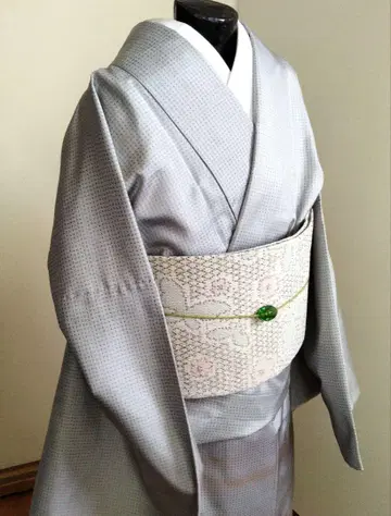 반폭 소포장 오비 긴 나비와 꽃무늬 반폭 오비