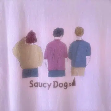 SaucyDog 백 실루엣 티셔츠/라이트 퍼플