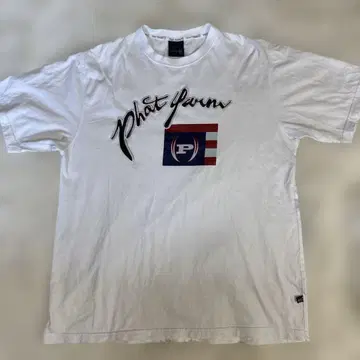 PHAT FARM 티셔츠 L 사이즈 오버 사이즈 로고 패치워크