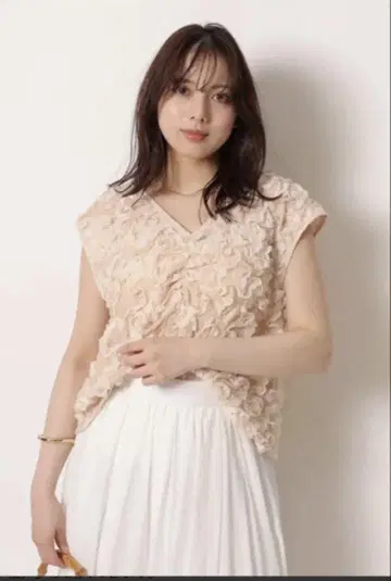 mystrada 마이 스트라다 개더 프릴 풀오버 옅은 주황 36 사이즈