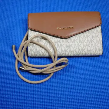 Michael Kors 숄더 파우치 베이지/브라운
