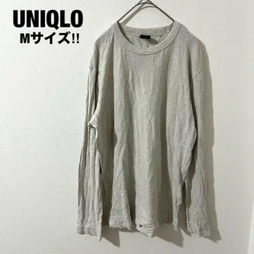 유니클로 오리지널 워시 긴팔 롱T M 코튼 남성용