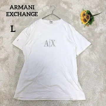 아르마니 익스체인지] A | X 반팔 티셔츠 화이트 로고 T L