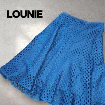 LOUNIE 루니 컷워크 레이스 플레어 스커트