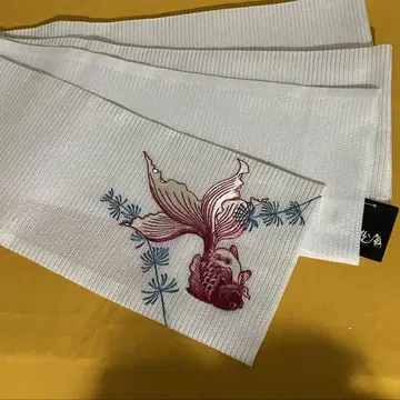 나쓰모안 금붕어 자수 반폭 오비 L 사이즈