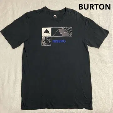 BURTON 버튼 NISEKO 한정판 크라운 프린트 티셔츠 남성용 L