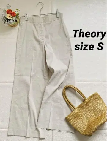 Theory 띠어리 와이드 팬츠 린넨 혼방 S 사이즈
