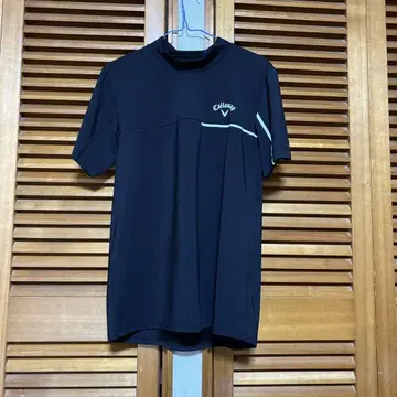 캘러웨이 흡한속건 블랙 반팔 셔츠