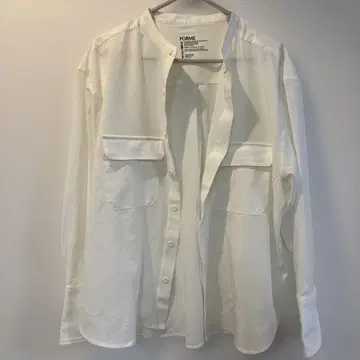 히가시하라 아키 FORME 노카라 셔츠 화이트