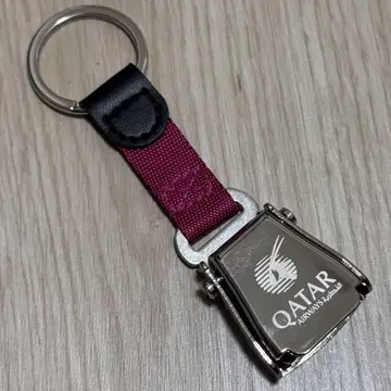 카타르항공 QATAR AIRWAYS 시트 벨트 키링 새상품