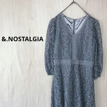 &.NOSTALGIA 레이스 V넥 원피스