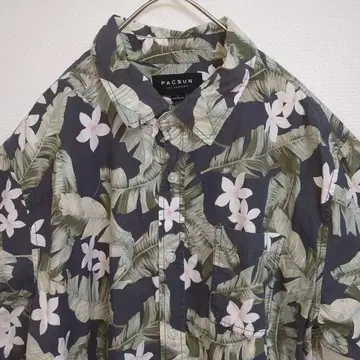 Pacsun 알로하 셔츠 올 패턴 꽃무늬 반팔