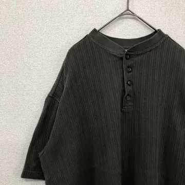 미국 빈티지 의류 티셔츠 헨리넥 두꺼운 무지 L 상당 1956