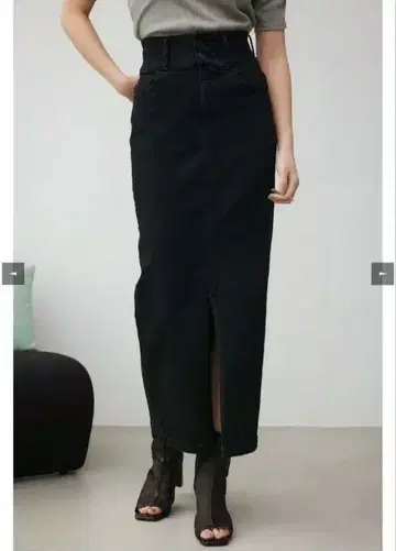 AZUL DENIM 하이 웨스트 스커트 M 블랙