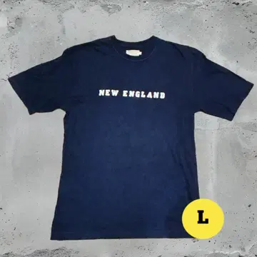 NEW ENGLAND 네이비 와펜 티셔츠 L 사이즈 중고