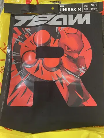 로켓단 티셔츠 뮤우 M 사이즈 team rocket