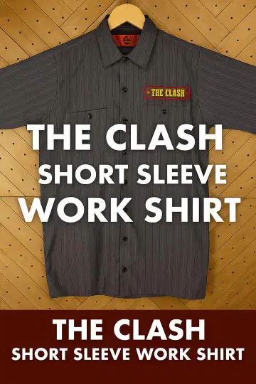 THE CLASH 와펜 커스텀 워크 셔츠 RED KAP S