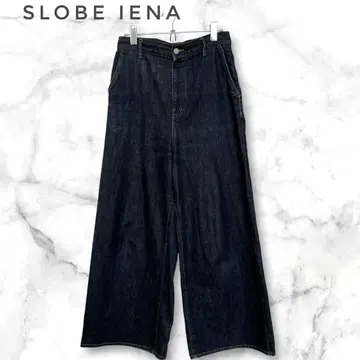 SLOBE IENA 데님 와이드 팬츠 네이비 38